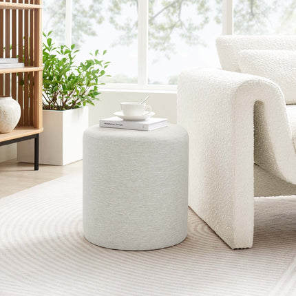 Modway EEI-6651 Callum 16" Round Woven Heathered Fabric Upholstered Ottoman Modway