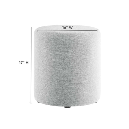 Modway EEI-6651 Callum 16" Round Woven Heathered Fabric Upholstered Ottoman Modway