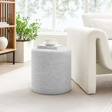 Modway EEI-6651 Callum 16" Round Woven Heathered Fabric Upholstered Ottoman Modway