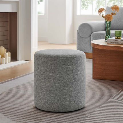 Modway EEI-6651 Callum 16" Round Woven Heathered Fabric Upholstered Ottoman Modway
