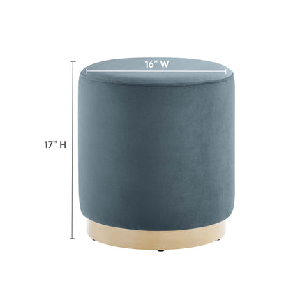 Modway EEI-6652 Tilden 16" Round Performance Velvet Upholstered Ottoman - Plaza Home Decor