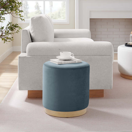Modway EEI-6652 Tilden 16" Round Performance Velvet Upholstered Ottoman - Plaza Home Decor