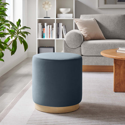 Modway EEI-6652 Tilden 16" Round Performance Velvet Upholstered Ottoman - Plaza Home Decor