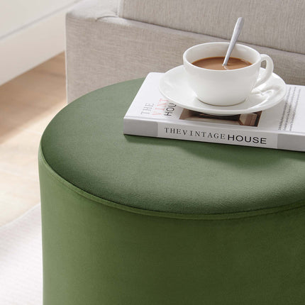Modway EEI-6652 Tilden 16" Round Performance Velvet Upholstered Ottoman - Plaza Home Decor