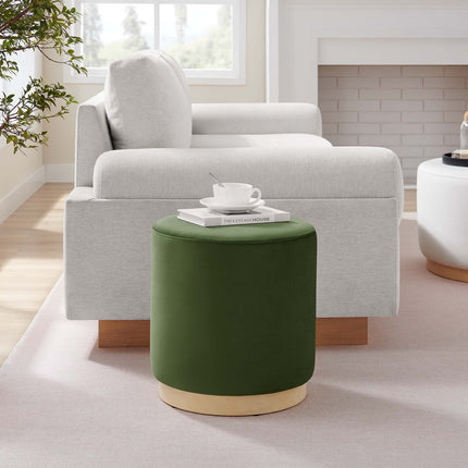 Modway EEI-6652 Tilden 16" Round Performance Velvet Upholstered Ottoman - Plaza Home Decor