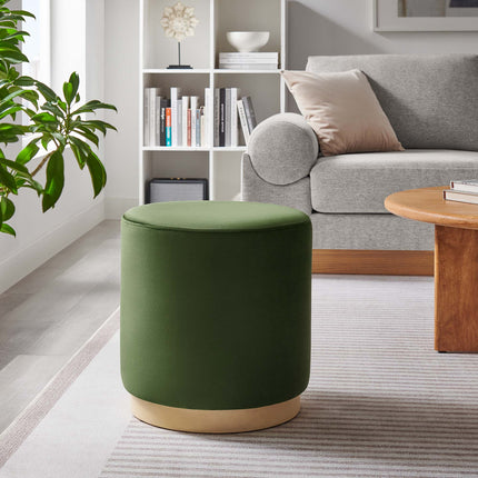 Modway EEI-6652 Tilden 16" Round Performance Velvet Upholstered Ottoman - Plaza Home Decor