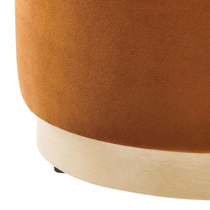 Modway EEI-6652 Tilden 16" Round Performance Velvet Upholstered Ottoman - Plaza Home Decor