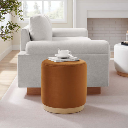 Modway EEI-6652 Tilden 16" Round Performance Velvet Upholstered Ottoman - Plaza Home Decor