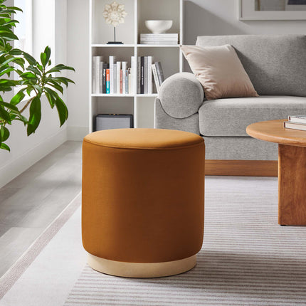 Modway EEI-6652 Tilden 16" Round Performance Velvet Upholstered Ottoman - Plaza Home Decor