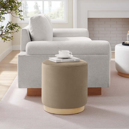 Modway EEI-6652 Tilden 16" Round Performance Velvet Upholstered Ottoman - Plaza Home Decor
