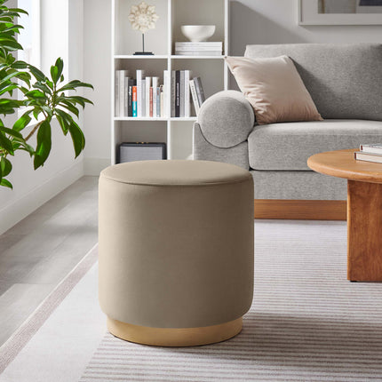 Modway EEI-6652 Tilden 16" Round Performance Velvet Upholstered Ottoman - Plaza Home Decor