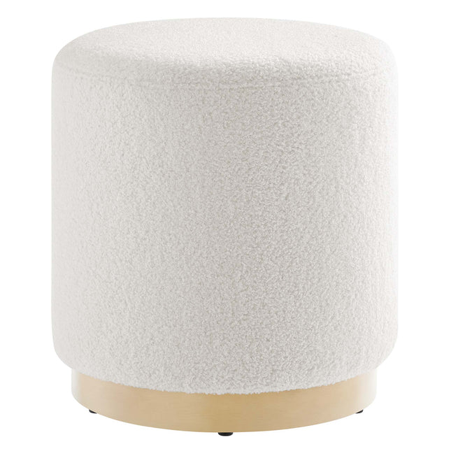 Modway EEI-6653 Tilden 16" Round Sherpa Upholstered Ottoman - Plaza Home Decor