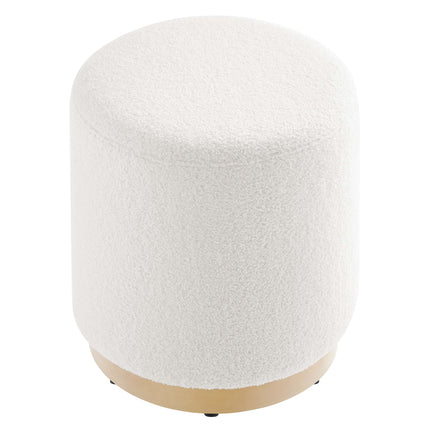Modway EEI-6653 Tilden 16" Round Sherpa Upholstered Ottoman - Plaza Home Decor