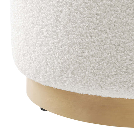 Modway EEI-6653 Tilden 16" Round Sherpa Upholstered Ottoman - Plaza Home Decor