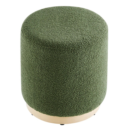 Modway EEI-6653 Tilden 16" Round Sherpa Upholstered Ottoman - Plaza Home Decor