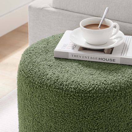 Modway EEI-6653 Tilden 16" Round Sherpa Upholstered Ottoman - Plaza Home Decor
