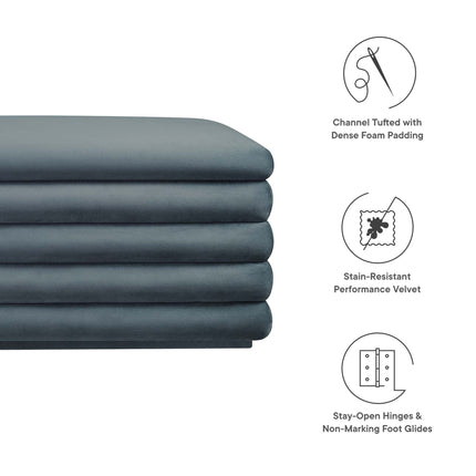 Modway EEI-6664 Mezzo Upholstered Performance Velvet Storage Bench Modway