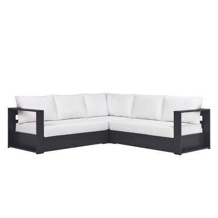 Modway EEI-6668 Tahoe 3-Piece Outdoor Patio Powder-Coated Aluminum Sectional Sofa Set Modway