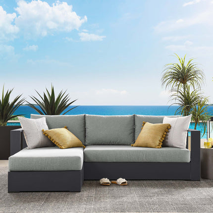 Modway EEI-6670 Tahoe 2-Piece Outdoor Patio Powder-Coated Aluminum Left-Facing Chaise Sectional Sofa Set - Plaza Home Decor