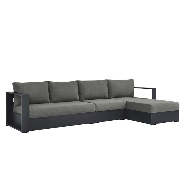 Modway EEI-6671 Tahoe 3-Piece Outdoor Patio Powder-Coated Aluminum Right-Facing Chaise Sectional Sofa Set - Plaza Home Decor