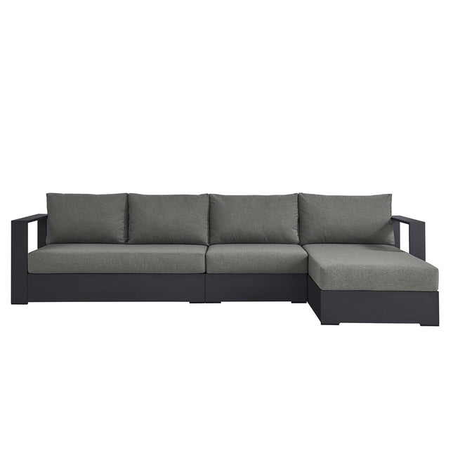 Modway EEI-6671 Tahoe 3-Piece Outdoor Patio Powder-Coated Aluminum Right-Facing Chaise Sectional Sofa Set - Plaza Home Decor