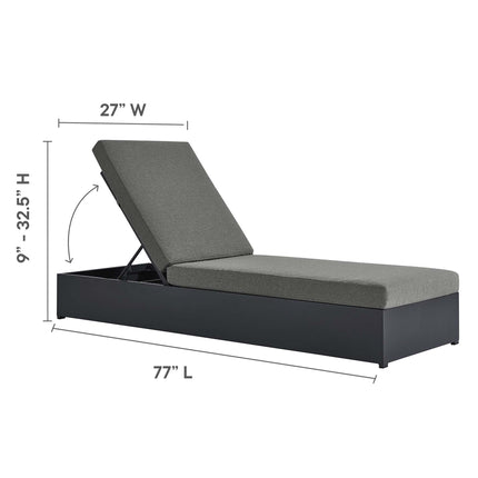 Modway EEI-6673 Tahoe 3-Piece Outdoor Patio Powder-Coated Aluminum Chaise Lounge Set - Plaza Home Decor