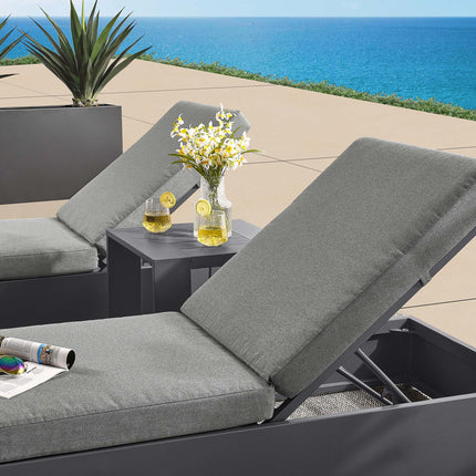 Modway EEI-6673 Tahoe 3-Piece Outdoor Patio Powder-Coated Aluminum Chaise Lounge Set - Plaza Home Decor