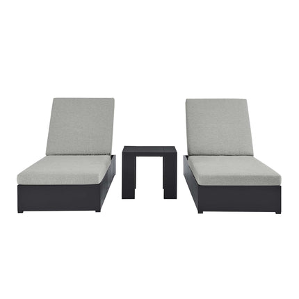 Modway EEI-6673 Tahoe 3-Piece Outdoor Patio Powder-Coated Aluminum Chaise Lounge Set - Plaza Home Decor