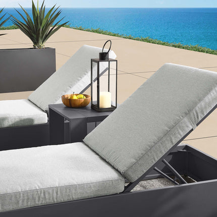 Modway EEI-6673 Tahoe 3-Piece Outdoor Patio Powder-Coated Aluminum Chaise Lounge Set - Plaza Home Decor