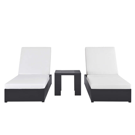 Modway EEI-6673 Tahoe 3-Piece Outdoor Patio Powder-Coated Aluminum Chaise Lounge Set - Plaza Home Decor