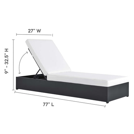 Modway EEI-6673 Tahoe 3-Piece Outdoor Patio Powder-Coated Aluminum Chaise Lounge Set - Plaza Home Decor