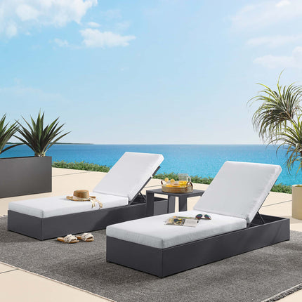 Modway EEI-6673 Tahoe 3-Piece Outdoor Patio Powder-Coated Aluminum Chaise Lounge Set - Plaza Home Decor