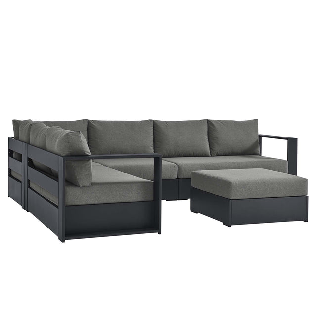Modway EEI-6674 Tahoe 5-Piece Outdoor Patio Powder-Coated Aluminum Sectional Sofa Set - Plaza Home Decor