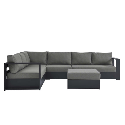 Modway EEI-6674 Tahoe 5-Piece Outdoor Patio Powder-Coated Aluminum Sectional Sofa Set - Plaza Home Decor