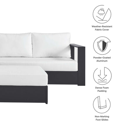 Modway EEI-6674 Tahoe 5-Piece Outdoor Patio Powder-Coated Aluminum Sectional Sofa Set - Plaza Home Decor