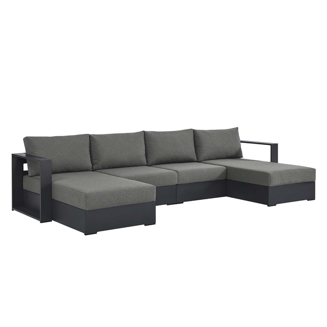 Modway EEI-6676 Tahoe 4-Piece Outdoor Patio Powder-Coated Aluminum Sectional Sofa Set - Plaza Home Decor