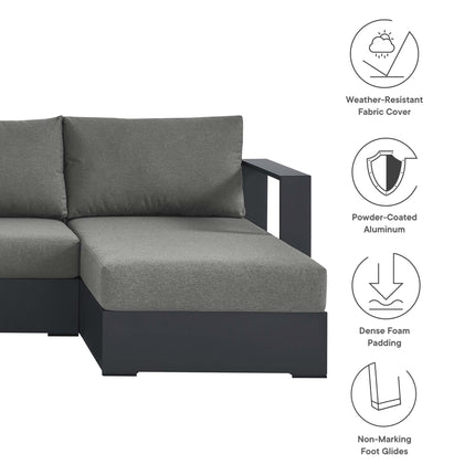 Modway EEI-6676 Tahoe 4-Piece Outdoor Patio Powder-Coated Aluminum Sectional Sofa Set - Plaza Home Decor