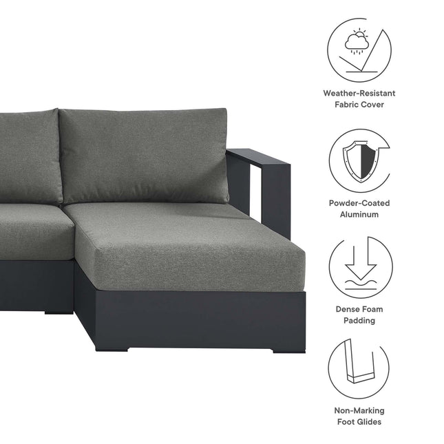 Modway EEI-6676 Tahoe 4-Piece Outdoor Patio Powder-Coated Aluminum Sectional Sofa Set - Plaza Home Decor