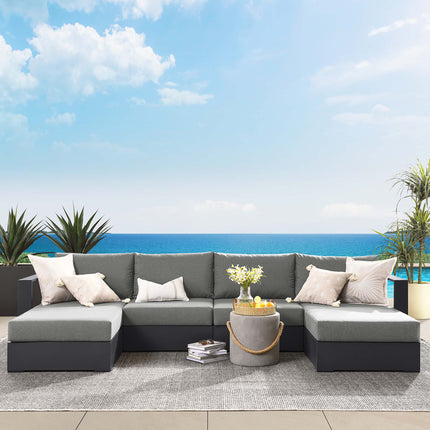 Modway EEI-6676 Tahoe 4-Piece Outdoor Patio Powder-Coated Aluminum Sectional Sofa Set - Plaza Home Decor