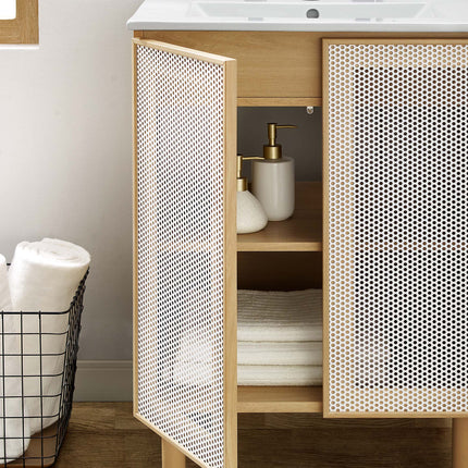 Modway EEI-6677 Calla 24" Perforated Metal Bathroom Vanity Modway