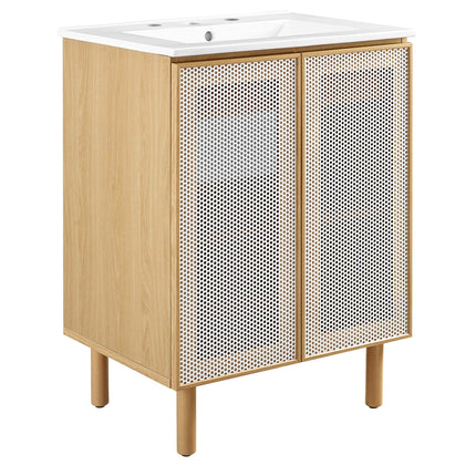 Modway EEI-6677 Calla 24" Perforated Metal Bathroom Vanity Modway