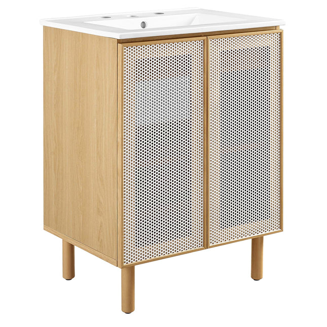 Modway EEI-6677 Calla 24" Perforated Metal Bathroom Vanity Modway