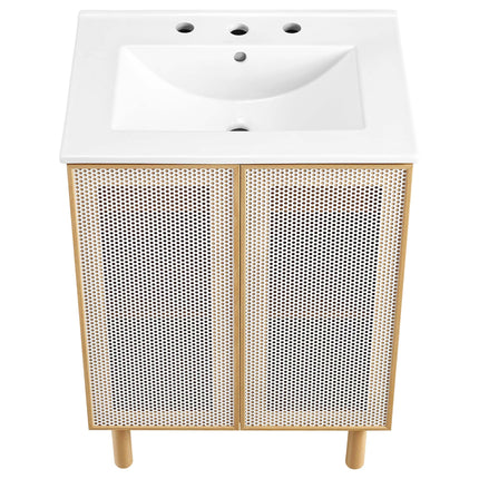 Modway EEI-6677 Calla 24" Perforated Metal Bathroom Vanity Modway