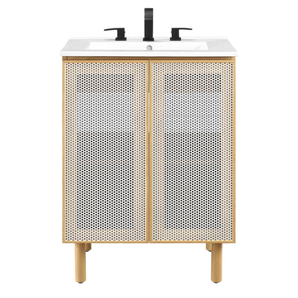 Modway EEI-6677 Calla 24" Perforated Metal Bathroom Vanity Modway