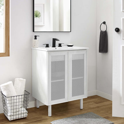 Modway EEI-6677 Calla 24" Perforated Metal Bathroom Vanity Modway