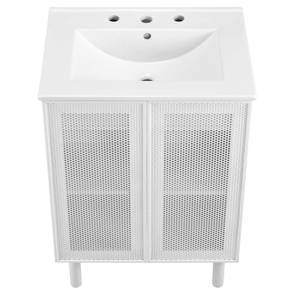 Modway EEI-6677 Calla 24" Perforated Metal Bathroom Vanity Modway