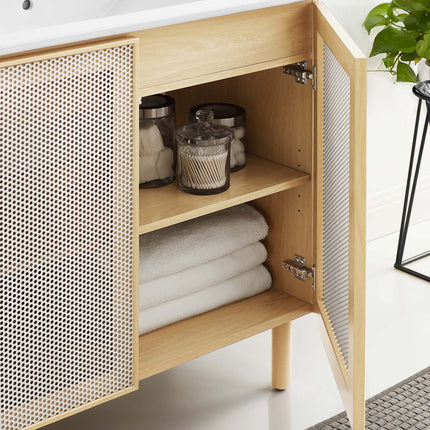 Modway EEI-6678 Calla 36" Perforated Metal Bathroom Vanity Modway