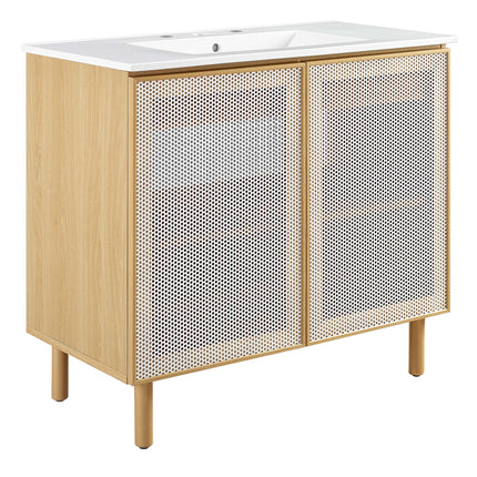 Modway EEI-6678 Calla 36" Perforated Metal Bathroom Vanity Modway