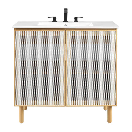 Modway EEI-6678 Calla 36" Perforated Metal Bathroom Vanity Modway