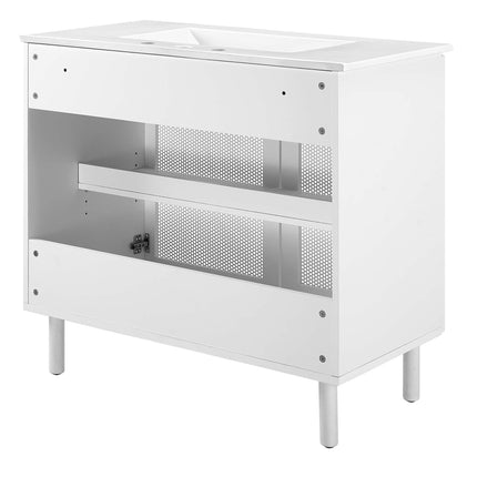 Modway EEI-6678 Calla 36" Perforated Metal Bathroom Vanity Modway